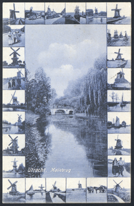 606119 Gezicht op de Stadsbuitengracht te Utrecht uit het noordoosten met op de achtergrond de Maliebrug. De afbeelding ...